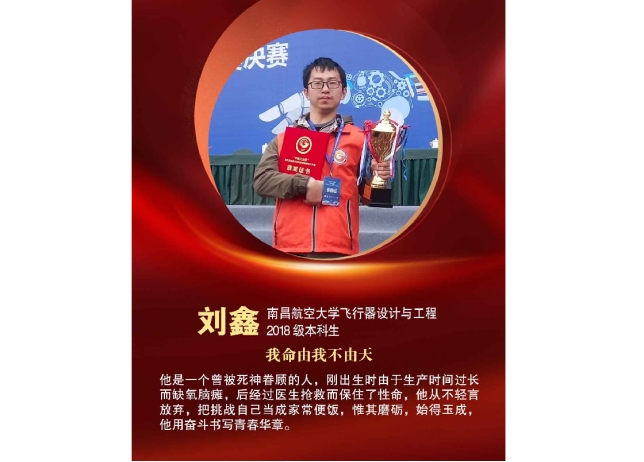 南昌航空大学学子刘鑫荣获第十六届“大学生年度人物”